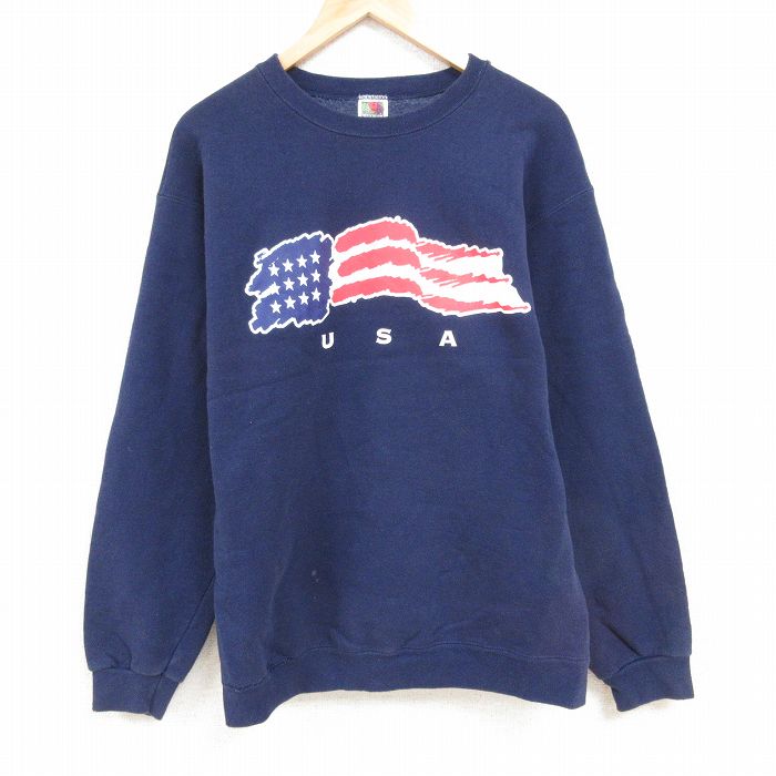 楽天市場】【中古】古着 フルーツオブザルーム 長袖スウェット メンズ