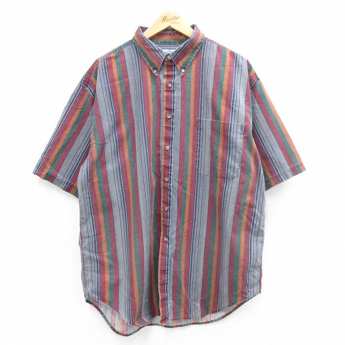 90s THE TERRITORY AHEAD 半袖シャツ ネイビー M表記 90s vintage THE TERRITORY AHEAD テリトリーアヘッド マルチ