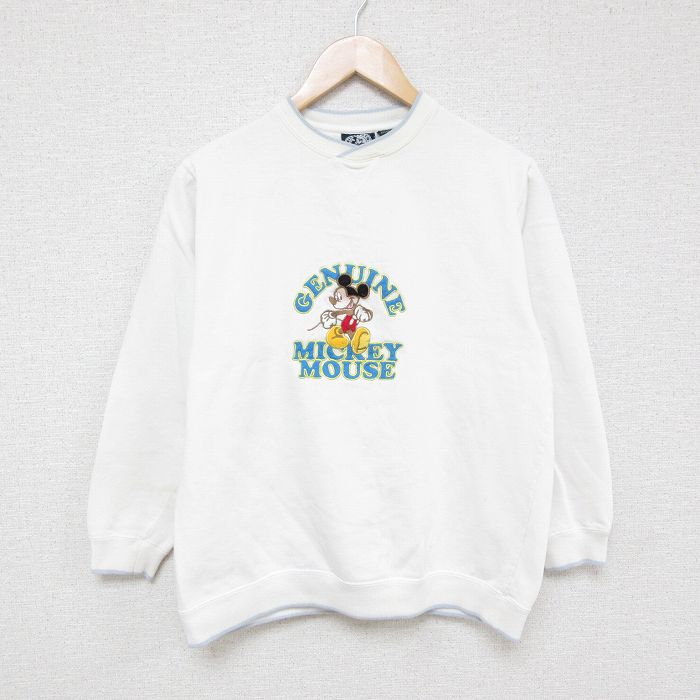 オールドミッキー　水色スエット　白足ミッキー　Mサイズ 70s USA製 ディズニー オフィシャル ミッキー プリント