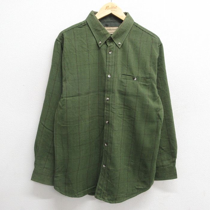 楽天市場】【中古】古着 長袖シャツ メンズ 濃緑系他 グリーン L