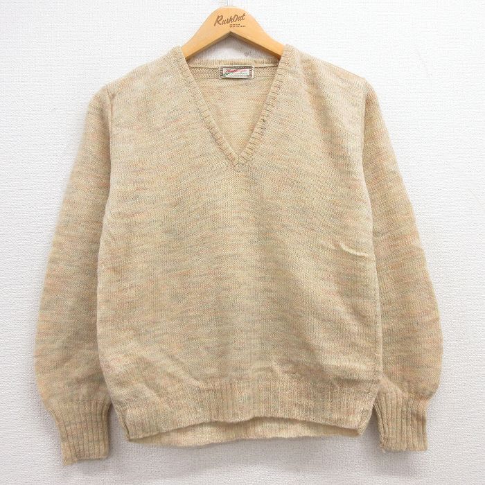 楽天市場】手編み 60s イタリア製 Vネック ウール モヘア ケーブル