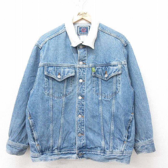 CERVELLE ゴブラン織 中綿デニムjkt 90's VINTAGE VTG 90s Cervelle Animal Print Trim Denim Jacket Women's 2X