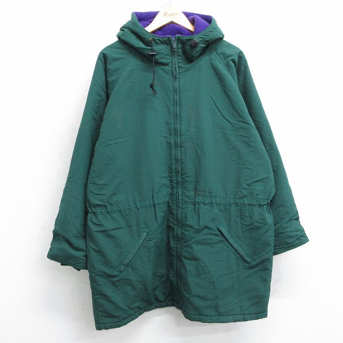 希少 LAND'S END 90s USA製 ハーフボタン ナス紺 パーカー