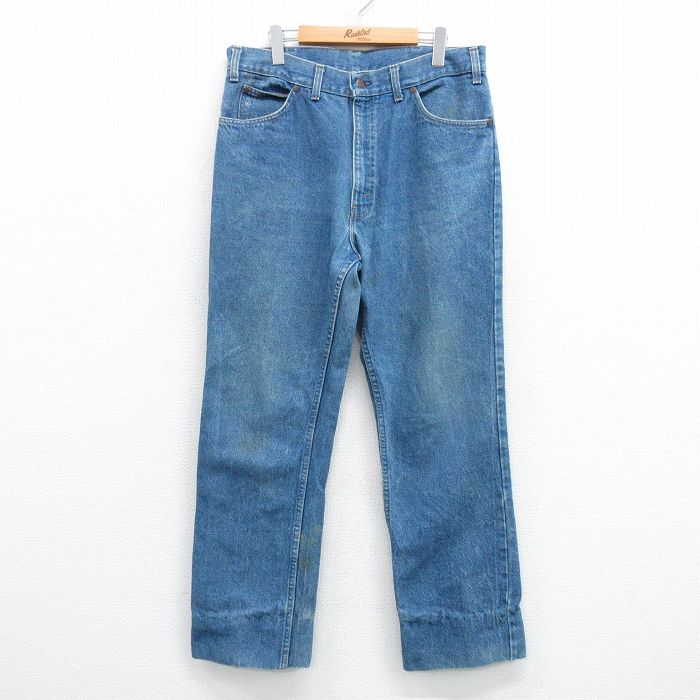 USA古着 80s～90s USA製 コンチョ付 デザインカラーデニムパンツ 茶 182295021.jpg?cmsp_timestamp=