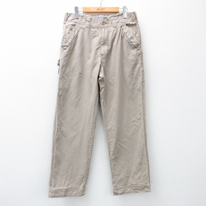 W34★古着 オービス ORVIS パンツ メンズ 90年代 90s コットン USA製 ベージュ カーキ 24may15 中古 ボトムス ロング 中古古着 オービス ORVISパンツ メンズ 90年代 90s