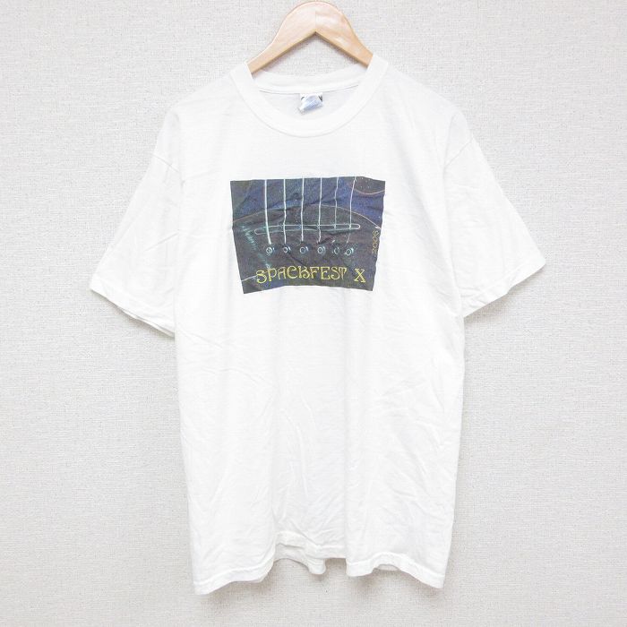 90s 00s ヴィンテージ USA製 ユナイテッドスポーツ UNITED SPORTS NASA 宇宙飛行士 プリント Tシャツ クルーネック カットソー ベージュ レディース キッズ ♪ 90s NASA プリント Tシャツ M 宇宙 企業 ロゴ イラスト 赤 当時