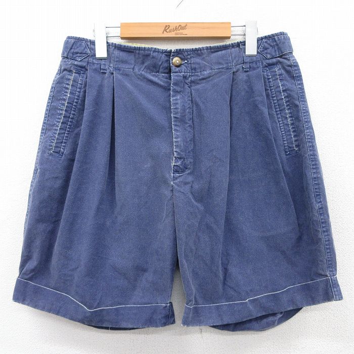 2点おまとめ　80s 90s ストライプ　ハーフパンツ　ヴィンテージ　スウェット 80s USA製 L.L.Bean ショートパンツ 紺 w34☆ショーツ
