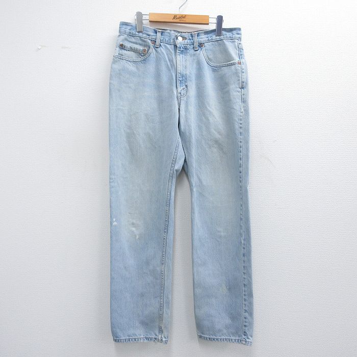 【中古】古着 ジーンズ Levis リーバイス 550 メンズ 00年代 00s コットン カナダ製 薄紺 ネイビー デニム W34 中古 ボトムス ジーパン Gパン ロングパンツ | 春夏 春物 春服 秋冬 秋物 秋服 長ズボン カジュアル メンズファッション ファッション おしゃれ
