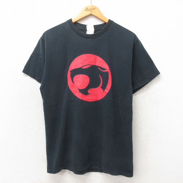 【中古】古着 フルーツオブザルーム 半袖 ビンテージ ヴィンテージTシャツ メンズ 00年代 00s サンダーキャッツ コットン クルーネック 丸首 黒 ブラック 【spe】 Mサイズ 中古 | 春夏 夏物 夏服 ヴィンテージTシャツ メンズファッション カットソー ティーシャツ