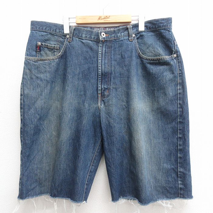 90s GOUGE ガウジー ブラックデニムショーツ USA製 L 古着 90s USA製 Levi's 560 「00 レングス」 ブラック デニム