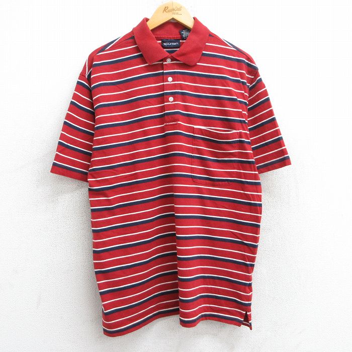 60s 70s USA Arrow バンロン ポロシャツ ネイビー L ss34 ARROW - 60s 70s USA Arrow バンロン ポロシャツ ネイビー L