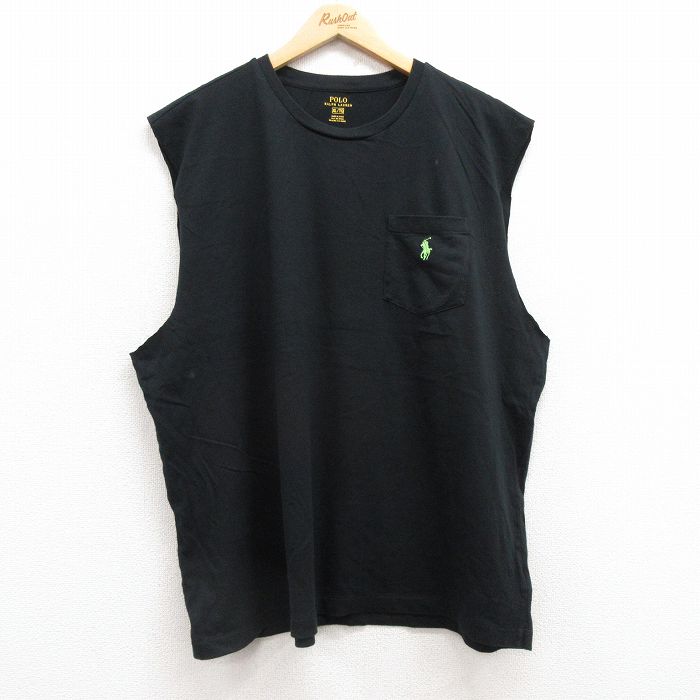【vintage】POLO SPORT タンクトップ 黒 M USA製 90s 90年代 90s ポロスポーツ ラルフローレン 黒 ブラック