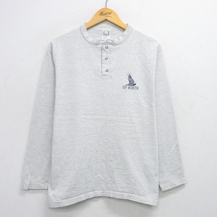 (古着)00s mossimo ヘンリーネックロンT カットソー　cityboy Amazon | [Mossimo] [モッシモ] Tシャツ メンズ 長袖 Yヘンリー