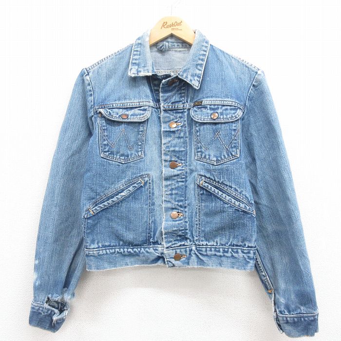 ラングラーヴィンテージ80s デニムジャケット ジージャン42 wrangler 80s Wrangler デニムジャケット ラングラー Size 34 USA製 (S4328