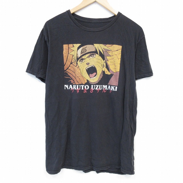 00s NARUTO ナルト少年編プリントT 古着　ヴィンテージ　アニメT ヴィンテージ古着】Y2K NARUTO SHIPPUDEN / ナルト アニメ 漫画