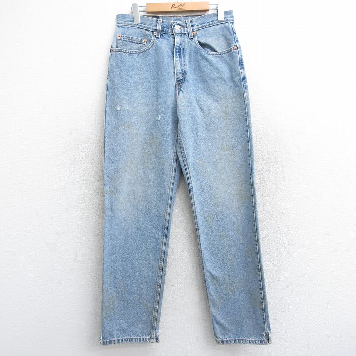 【中古】古着 ジーンズ Levis リーバイス 550 メンズ 00年代 00s テーパード コットン 薄紺 ネイビー デニム W30 中古 ボトムス ジーパン Gパン ロングパンツ | 春夏 春物 春服 秋冬 秋物 秋服 長ズボン カジュアル メンズファッション ファッション おしゃれ