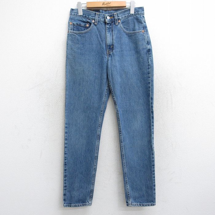 【中古】古着 リーバイス Levis 512 ジーンズ メンズ 90年代 90s テーパード コットン USA製 アメリカ製 紺 ネイビー デニム 【spe】 W31 中古 ボトムス ジーパン Gパン ロングパンツ | 春夏 春物 春服 秋冬 秋物 秋服 長ズボン カジュアル メンズファッション フ