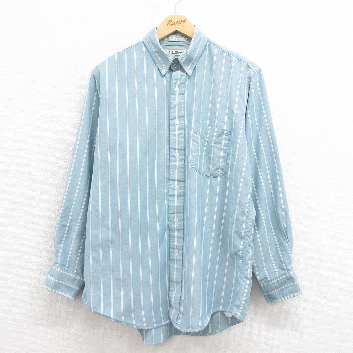 楽天市場】90s USA製 □ LLBEAN ストライプ 長袖 ボタンダウン シャツ