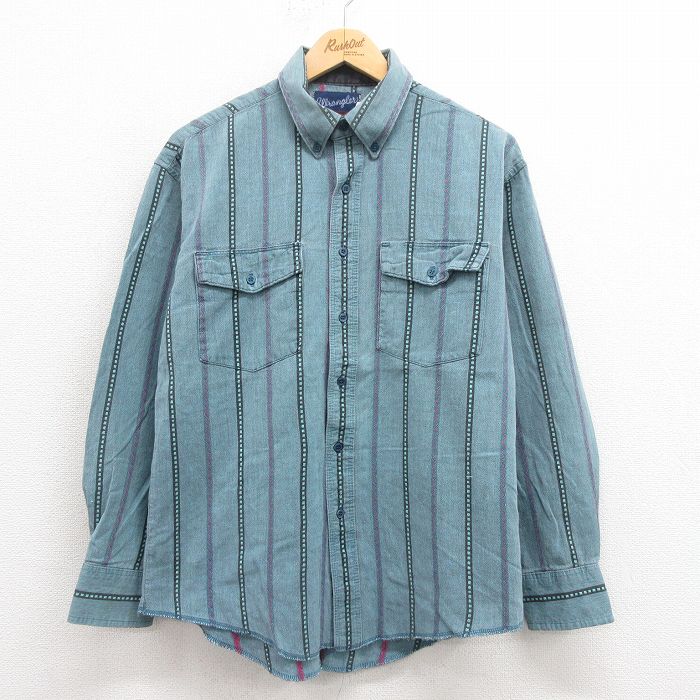 ラングラー WRANGLER ビンテージ 90s カラーデニム ウェスタンシャツ 楽天市場】濃紺 70s USA製 ビンテージ □ Wrangler ラングラー
