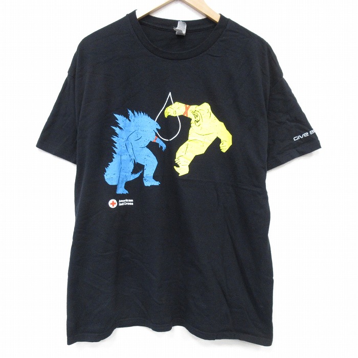 楽天市場】☆ ゴジラ プリント 半袖 Tシャツ ( メンズ M 程