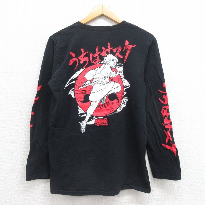 古着　ナルト疾風伝　ビッグシルエット長袖Tシャツ　メンズ/レディース 00s オールド □ ナルト 疾風伝 NARUTO アニメ 4面 プリント