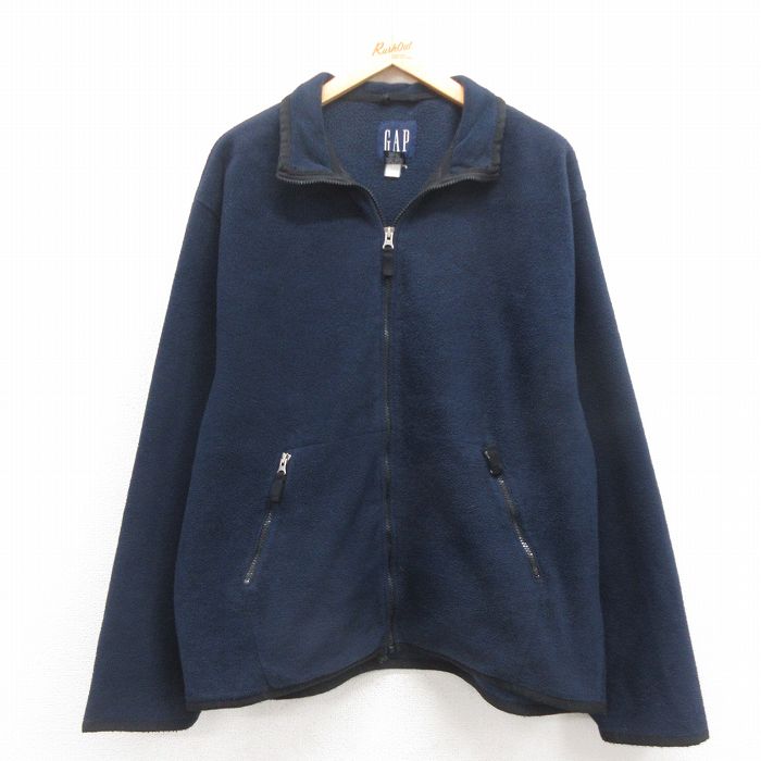 OLD GAP 90s 紺タグ パーカー ハーフジップ　ブルー　L OLD GAP 90s 紺タグ パーカー ハーフジップ ナス紺 L