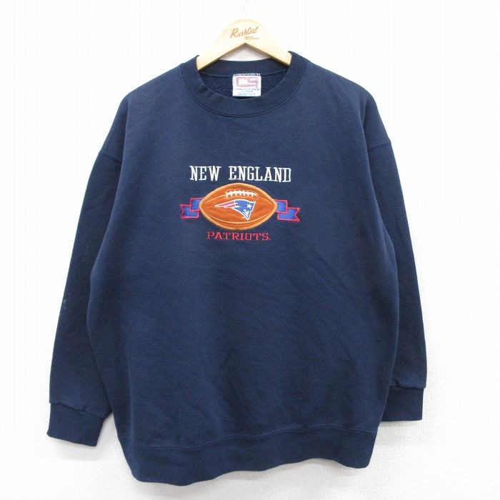 USA古着 00s NFL 刺繍 titans スウェット グレー 90年代 CSA NFL ロサンゼルス・ラムズ スウェット プロ