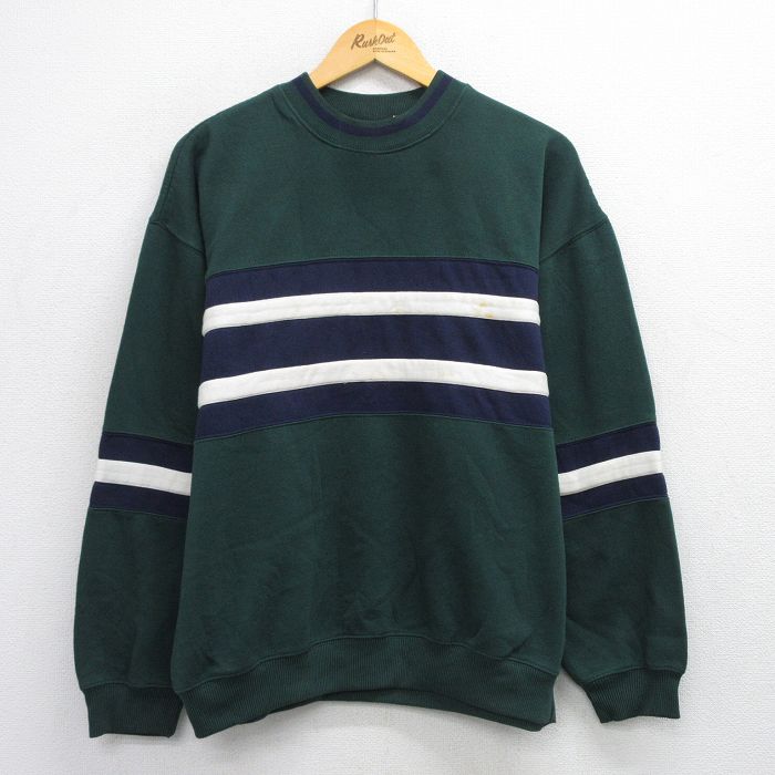 楽天市場】【中古】古着 長袖スウェット メンズ 00年代 00s Vネック 緑
