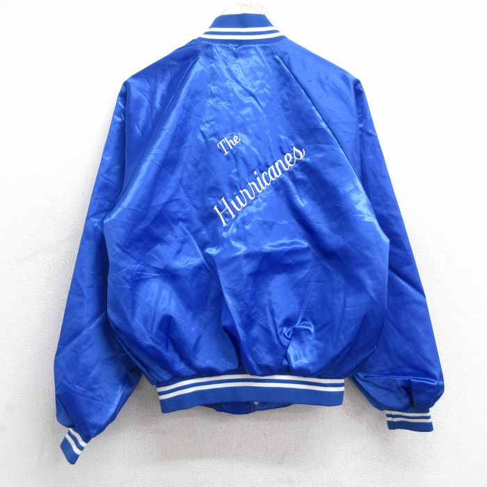 703 NFL シカゴベアーズ　刺繍　袖ライン　切替　ナイロンジャケット　紺 90's STARTER “NFL Chicago Bears” 中綿入り ナイロンジャケット