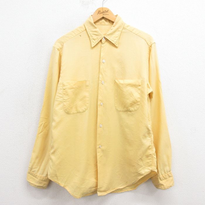 楽天市場】50s ☆ 無地 ループ留め オープンカラー 長袖 ウール シャツ