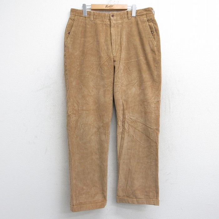 90s コーデュロイパンツ　太畝　茶　ブラウン　YBSジップ　BEACHCREW 90s コーデュロイパンツ 太畝 茶 ブラウン YBSジップ BEACHCREW