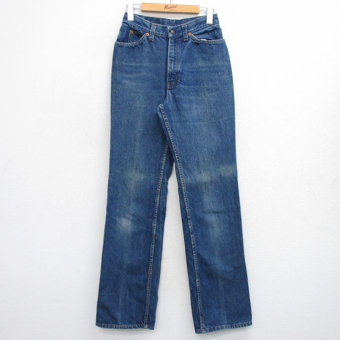 【中古】古着 リーバイス Levis 25035 ジーンズ レディース 80年代 80s ヒゲ USA製 アメリカ製 タロン 紺 ネイビー デニム 【spe】 中古 ボトムス ジーパン Gパン ロングパンツ | 春夏 春物 春服 夏物 夏服 半ズボン カジュアル レディースファッション おしゃれ