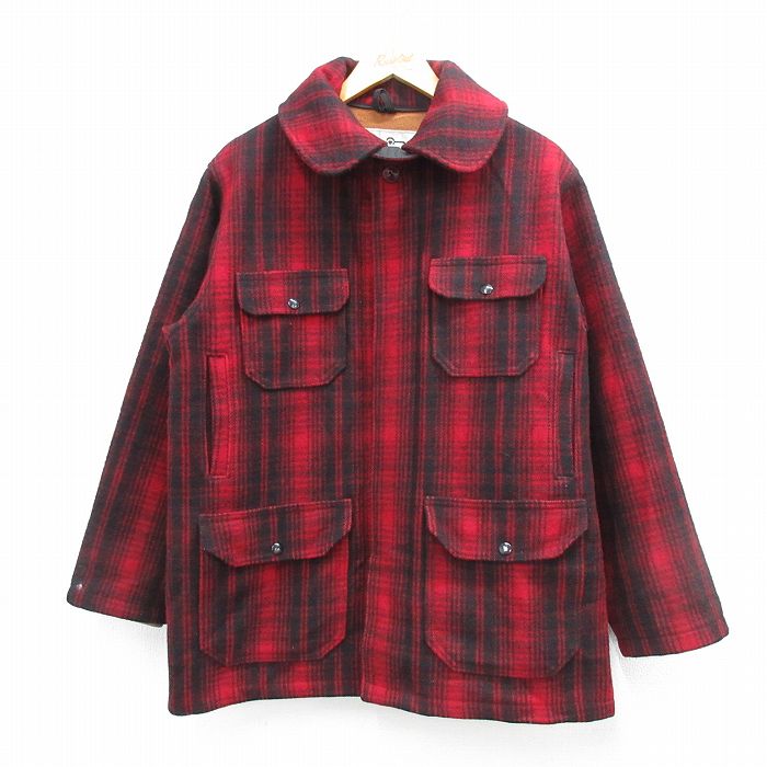 70s ウールリッチ ウールコート US製 ヴィンテージ woolrich 古着 古着 70s USA製 WoolRich マルチ ボーダー メルトン ウール