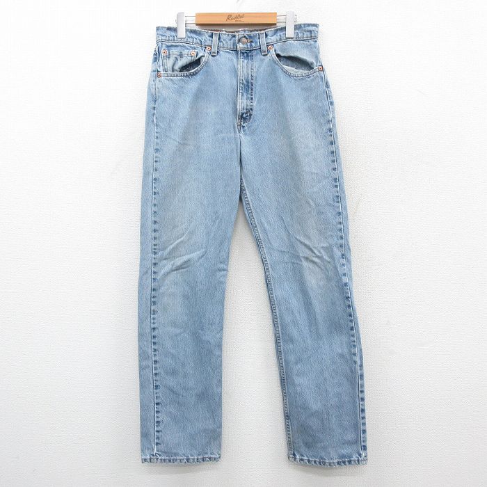 【中古】古着 ジーンズ Levis リーバイス 505 メンズ 90年代 90s コットン USA製 アメリカ製 紺 ネイビー デニム 【spe】 W33 中古 ボトムス ジーパン Gパン ロングパンツ | 春夏 春物 春服 秋冬 秋物 秋服 長ズボン カジュアル メンズファッション ファッション