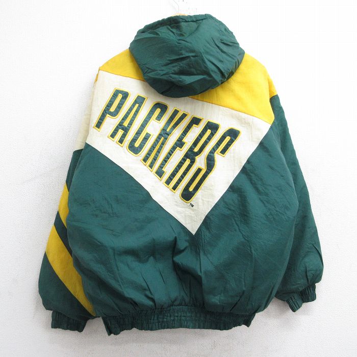 90s NUTMEG NFL グリーンベイパッカーズ ナイロンジャケット 中綿 90s NUTMEG NFL グリーンベイパッカーズ ナイロンジャケット 中綿