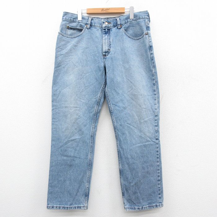 【70s】 Lee200 ブルージーンズ W34L32 70s USA製 Leeリー 200 フレア ダメージ デニムパンツ ヒゲ W28 L34