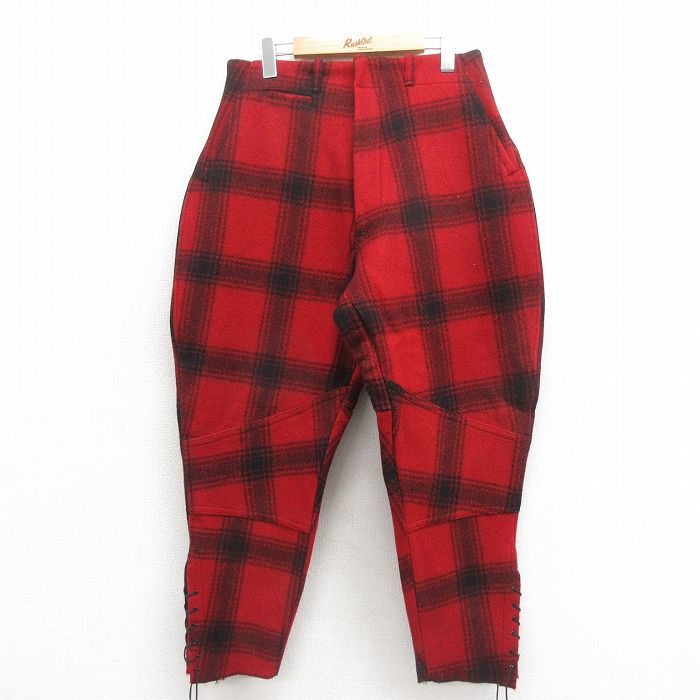 楽天市場】50s ビンテージ □ チェック ヘビー ウール スラックス