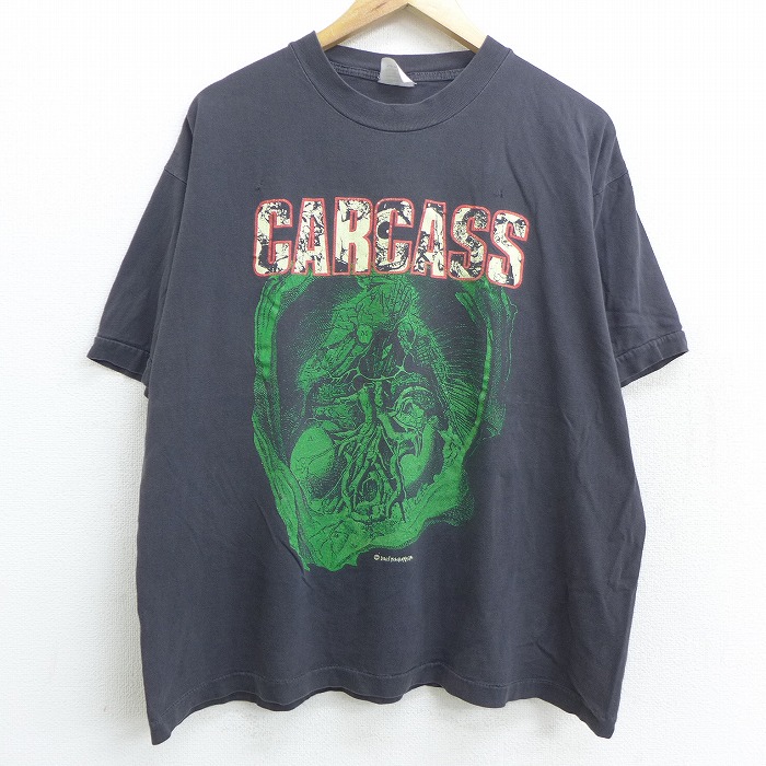 中古 古着 半袖 ビンテージ ヴィンテージ ロックtシャツ バンドtシャツ 80年代 80s カーカス クルーネック 丸首 人外 ブラック Spe Xl号 中古 メンズ 春夏 春物 春服 商秋冬 秋物 秋服 メンズファッション ロンt カットソー ロンティー ロングt ロングtシャツ 古着 半袖