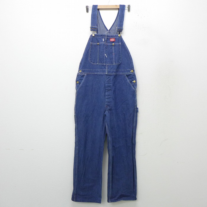 中古 古着 オーバーオール 90年代 90s ディッキーズ Dickies コットン Usa製 アメリカ製 紺 ネイビー デニム W37 中古 メンズ ボトムス 春夏 春物 春服 秋冬 秋物 秋服 長ズボン カジュアル メンズファッション ファッション おしゃれ Francophile Dk