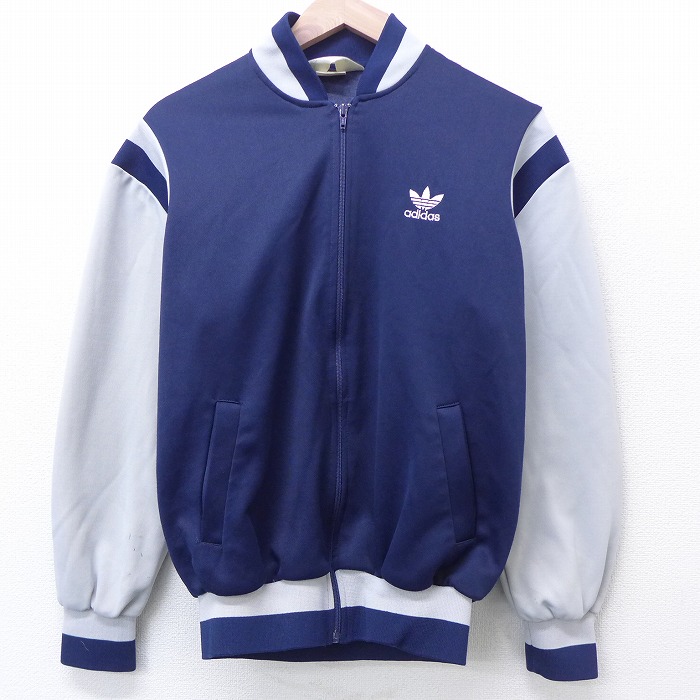 中古 古着 長袖 ジャージ 80年令小田 80s アディダス Adidas 一カ所ロゴタイプ トレフォイル 褐 褐 L大いさ 中古 メンズ アウター 競走場ウインドブレーカー プリンタン夏 春物 春装束 秋場冬期 秋物 秋服 心安い メンズ流行り物 ファッション 乙 カジュアルジャケッ 古着