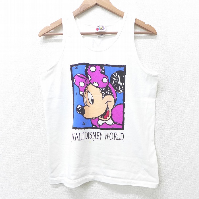 中古 古着 クルーネック Mickey ヴィンテージ 90年代 ビンテージ ボーイズ Disney タンクトップ Mouse ミッキー 子供服 ディズニー キッズ コットン 90s