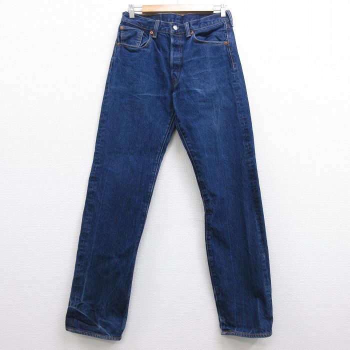 中古 古着 ジーンズ Levis リーバイス 501 メンズ コットン 紺 ネイビー デニム W31 中古 ボトムス ジーパン Gパン ロングパンツ 春 夏 春物 春服 秋冬 秋物 秋服 長ズボン カジュアル メンズファッション ファッション おしゃれ Andapt Com