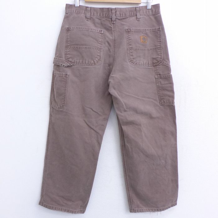 中古 古着 カーハート Carhartt ペインターパンツ メンズ コットン ダック地 茶 ブラウン W33 中古 ボトムス ロング 春夏 春物 春服 秋冬 秋物 秋服 長ズボン カジュアル メンズファッション ファッション おしゃれ Rvcconst Com