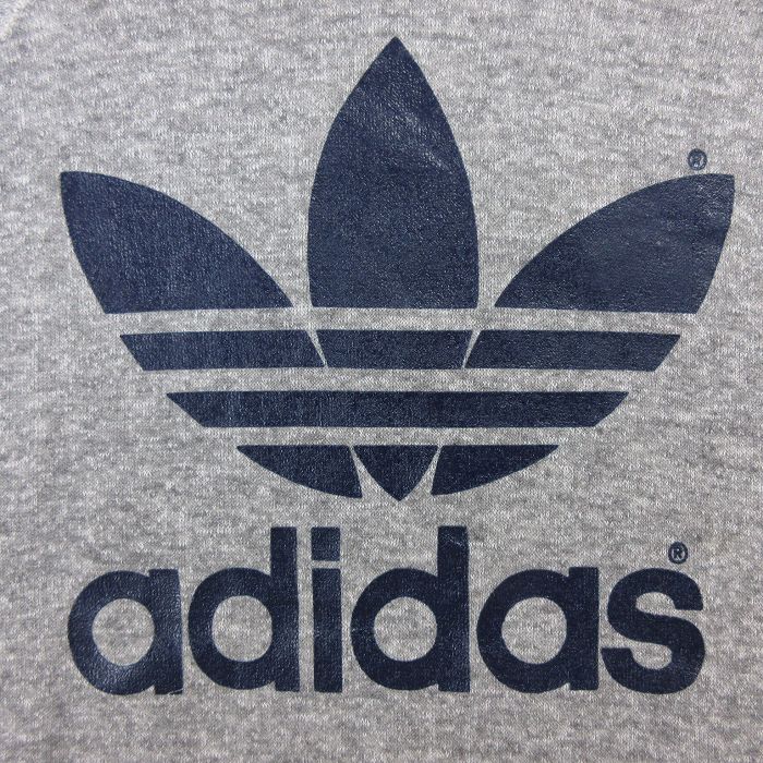 中古 古着 アディダス Adidas 長袖スウェットパーカー メンズ 80年代 80s ビッグロゴ リーフ トレフォイル ラグラン ツートンカラー バイカラー グレー 霜降り Spe Mサイズ 中古 スエット トレーナー トップス 春夏 春物 春服 秋冬 秋物 秋服 メンズファッシ Rvcconst Com