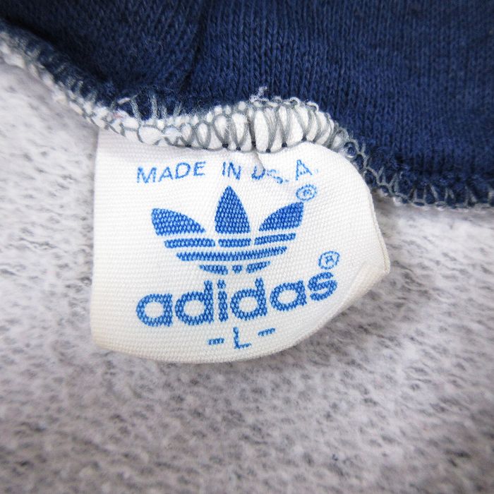 中古 古着 アディダス Adidas 長袖スウェットパーカー メンズ 80年代 80s ビッグロゴ リーフ トレフォイル ラグラン ツートンカラー バイカラー グレー 霜降り Spe Mサイズ 中古 スエット トレーナー トップス 春夏 春物 春服 秋冬 秋物 秋服 メンズファッシ Rvcconst Com