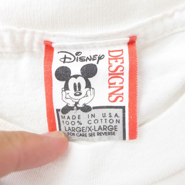 中古 古着 半袖 ビンテージ ヴィンテージtシャツ メンズ 90年代 90s ディズニー Disney ミッキー Mickey Mouse 大きいサイズ 2l Ll ビッグシルエット ゆったり ビッグサイズ オーバーサイズ コットン クルーネック 丸首 Usa製 アメリカ製 白 ホワイト Spe Xlサ Sermus Es