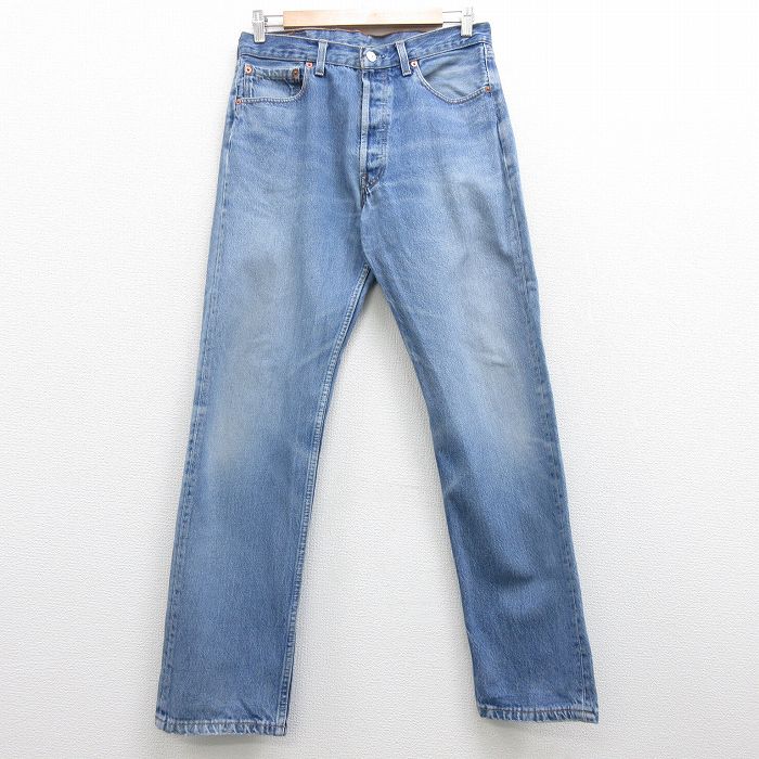 中古 古着 ジーンズ Levis リーバイス 501 メンズ 木綿 ヒゲ 英国製 ダーク ブルー ネービーブルー デニム W32 中古 ボトムス ジー麺麭 Gパン ロングズボン下 春期夏季 春物 春お召し 秋日冬 秋物 秋服 御頭ズボン 心安い メンズファッション ファッション 着飾る