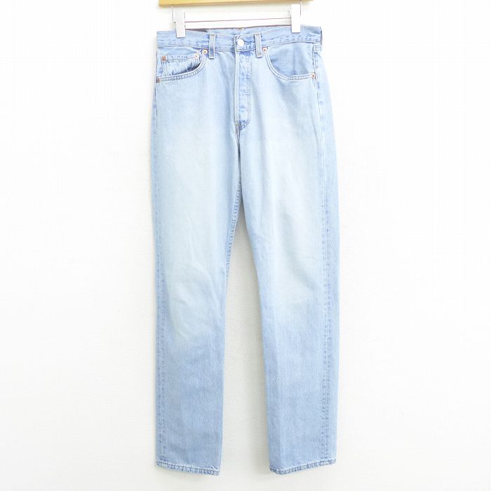 中古 古着 ジーンズ Levis リーバイス 501 メンズ 90年代 90s コットン Usa製 アメリカ製 薄紺 ネイビー デニム W30 中古 ボトムス ジーパン Gパン ロングパンツ 春夏 春物 春服 秋冬 秋物 秋服 長ズボン カジュアル メンズファッション ファッション おしゃれ