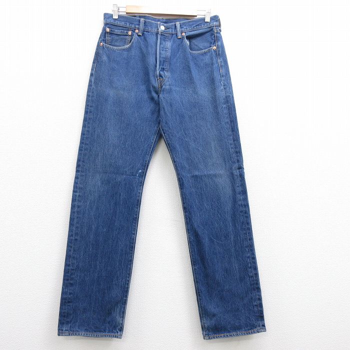 中古 古着 ジーンズ Levis リーバイス 501 メンズ 紺 ネイビー デニム W33 中古 ボトムス ジーパン Gパン ロングパンツ 春夏 春物 春服 秋冬 秋物 秋服 長ズボン カジュアル メンズファッション ファッション おしゃれ Alajamie Com