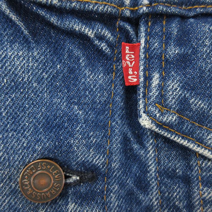 中古 古着 Levis リーバイス 長袖 ビンテージ ヴィンテージ ジージャン メンズ 70年代 70s コットン Usa製 アメリカ製 紺 ネイビー デニム Mサイズ 中古 アウター Gジャンジャケット 春夏 春物 春服 秋冬 秋物 秋服 カジュアル メンズファッション ファッシ